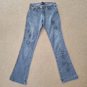 Bubblegum jeans with star embellishments